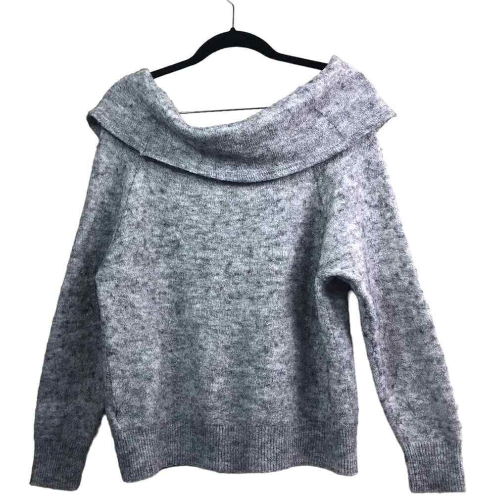 H&M Divided Gray Wool Blend Knit Long Sleeve Sweater